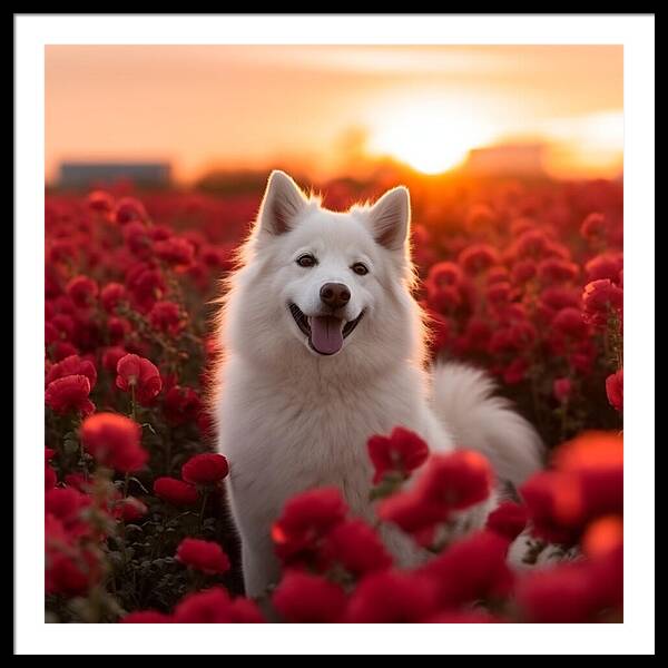 Petals and Paws - Framed Print