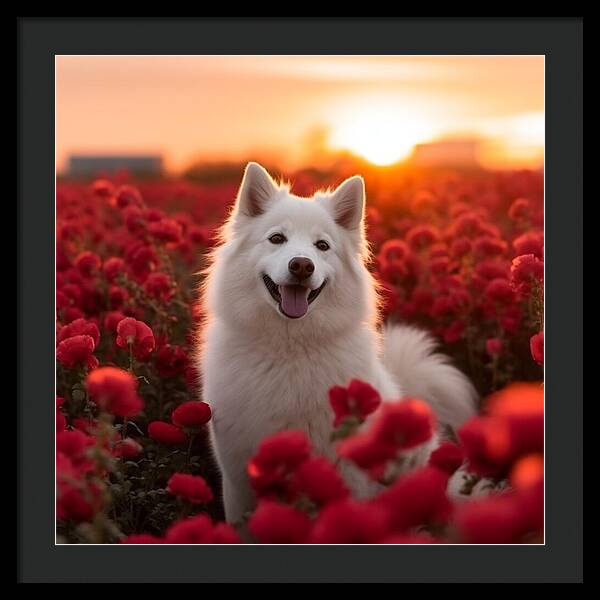Petals and Paws - Framed Print