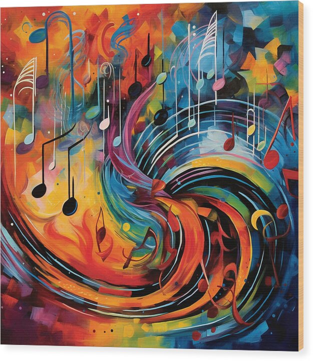 Prismatic Notes - Wood Print