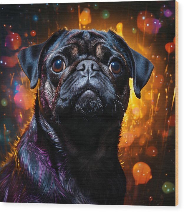Pug Passion - Wood Print