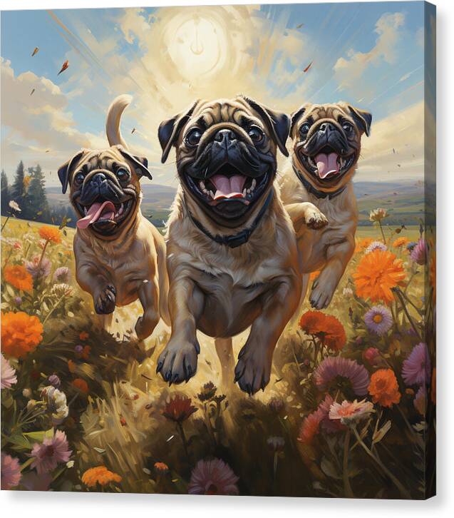 Pug Power - Canvas Print