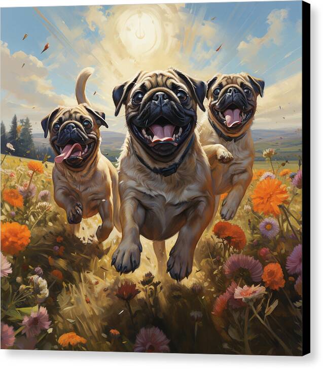 Pug Power - Canvas Print