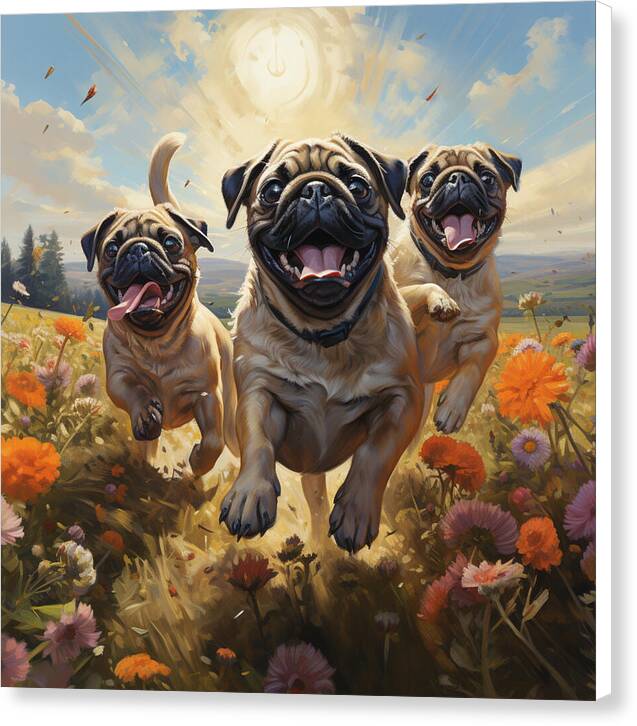 Pug Power - Canvas Print