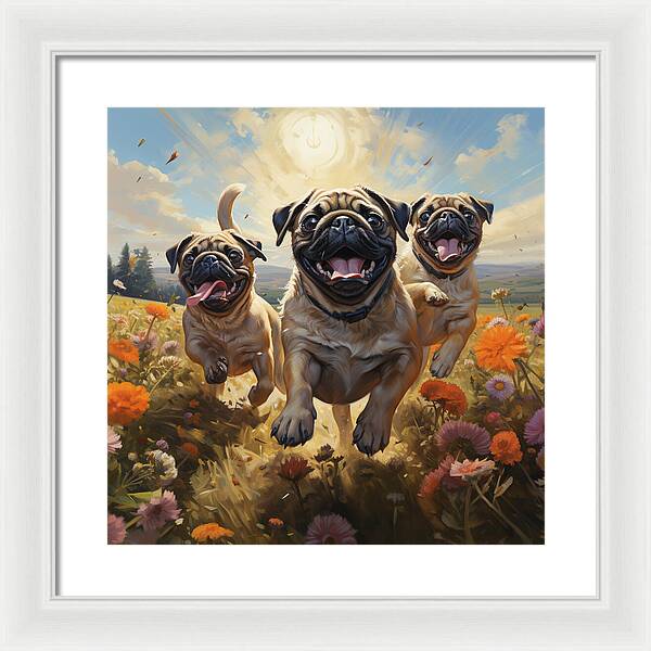Pug Power - Framed Print