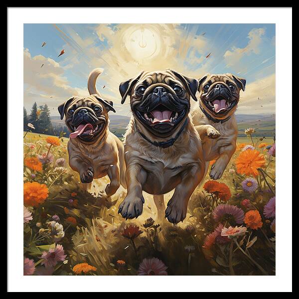 Pug Power - Framed Print