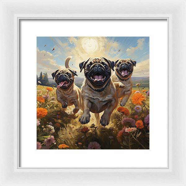 Pug Power - Framed Print
