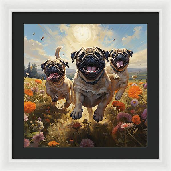Pug Power - Framed Print