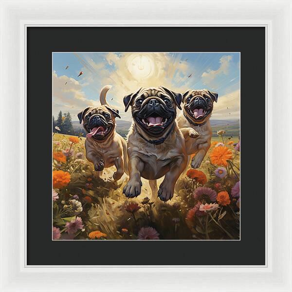Pug Power - Framed Print