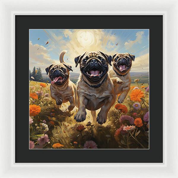 Pug Power - Framed Print
