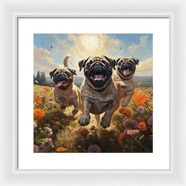 Pug Power - Framed Print