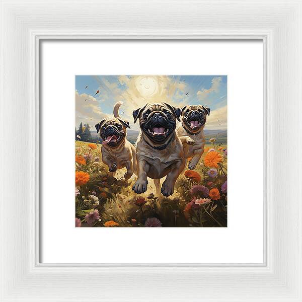 Pug Power - Framed Print
