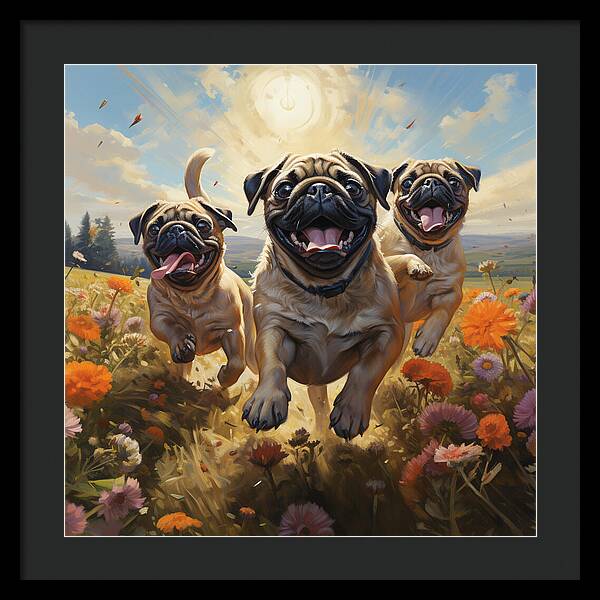 Pug Power - Framed Print
