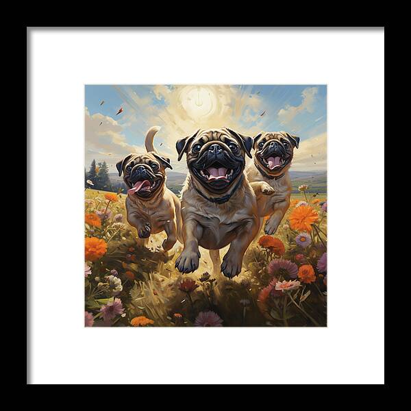 Pug Power - Framed Print