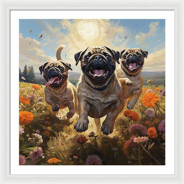 Pug Power - Framed Print