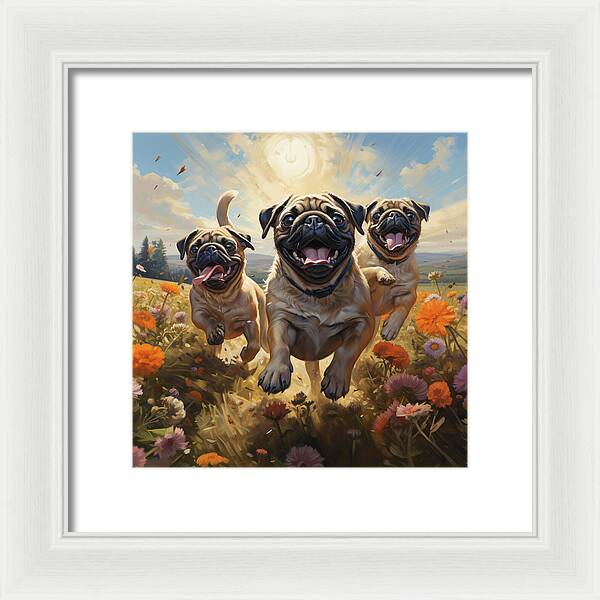Pug Power - Framed Print