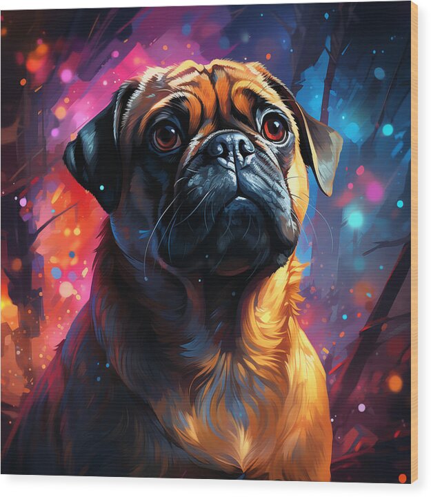 Pugs Prism - Wood Print