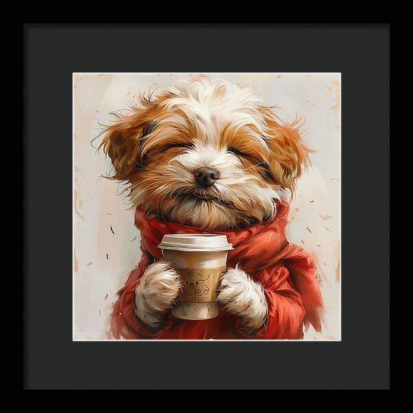 Puppuccino - Framed Print