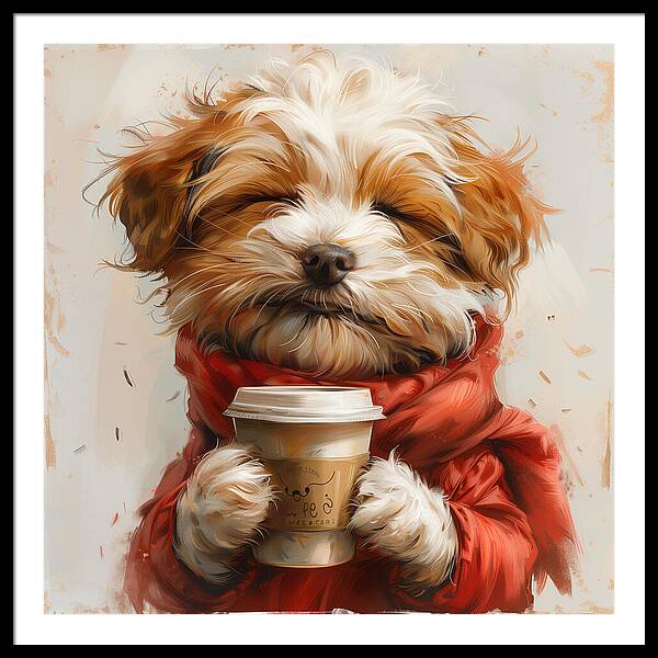 Puppuccino - Framed Print