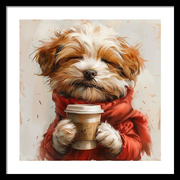 Puppuccino - Framed Print
