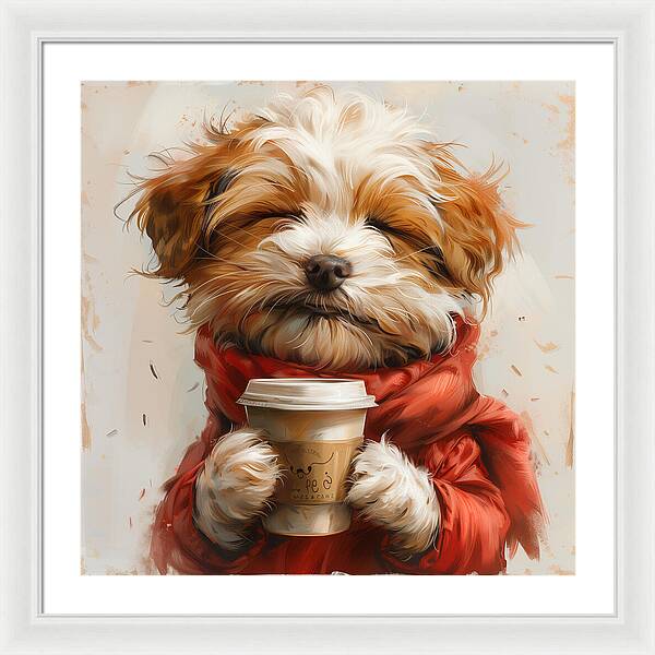 Puppuccino - Framed Print