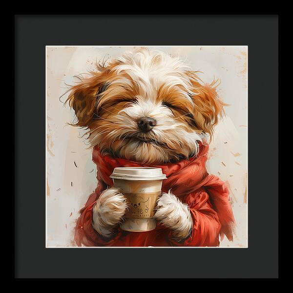 Puppuccino - Framed Print
