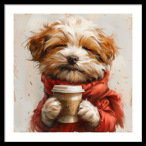 Puppuccino - Framed Print