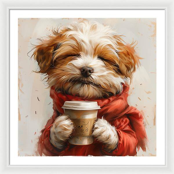 Puppuccino - Framed Print