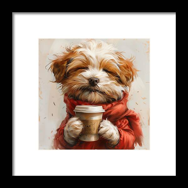 Puppuccino - Framed Print
