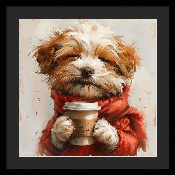 Puppuccino - Framed Print