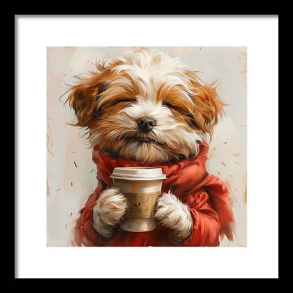 Puppuccino - Framed Print