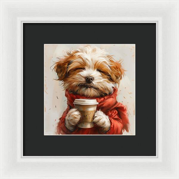 Puppuccino - Framed Print