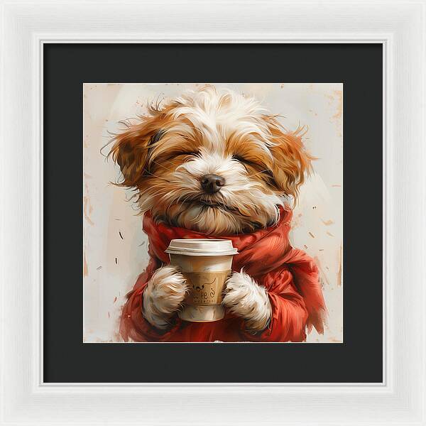 Puppuccino - Framed Print