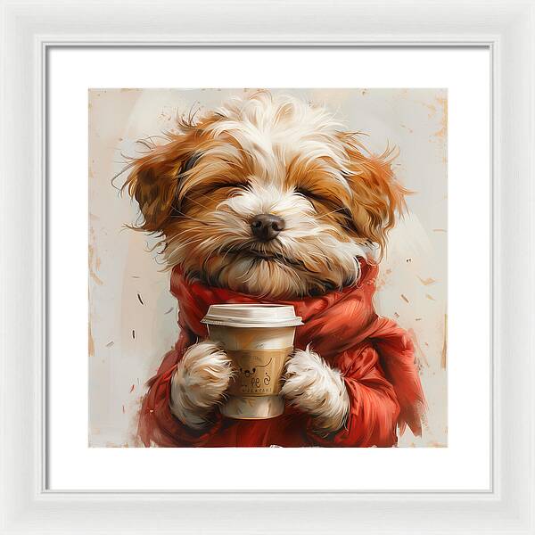 Puppuccino - Framed Print