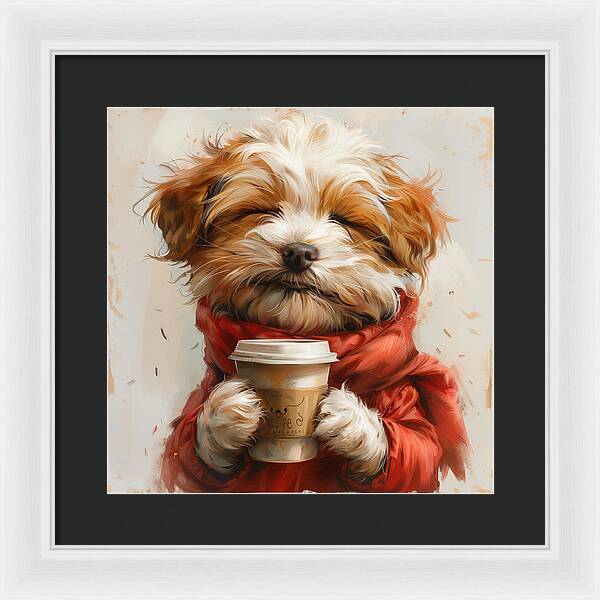 Puppuccino - Framed Print