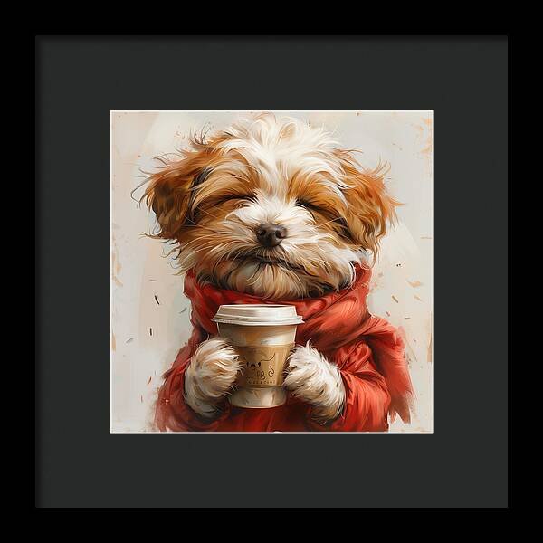 Puppuccino - Framed Print