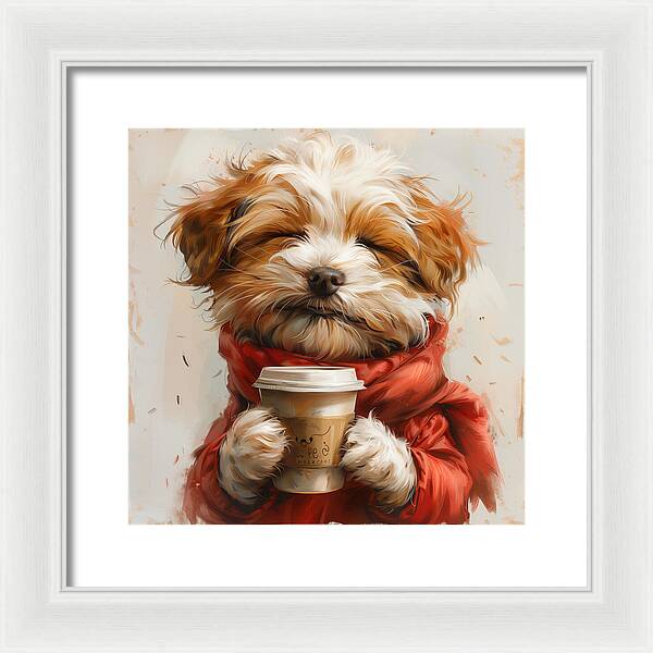 Puppuccino - Framed Print