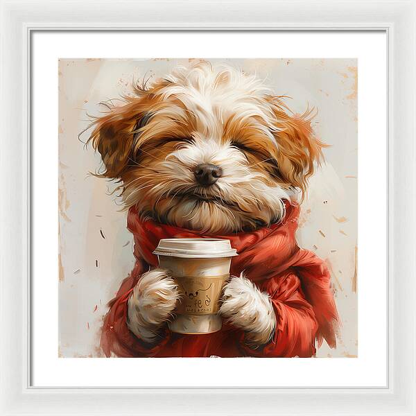 Puppuccino - Framed Print