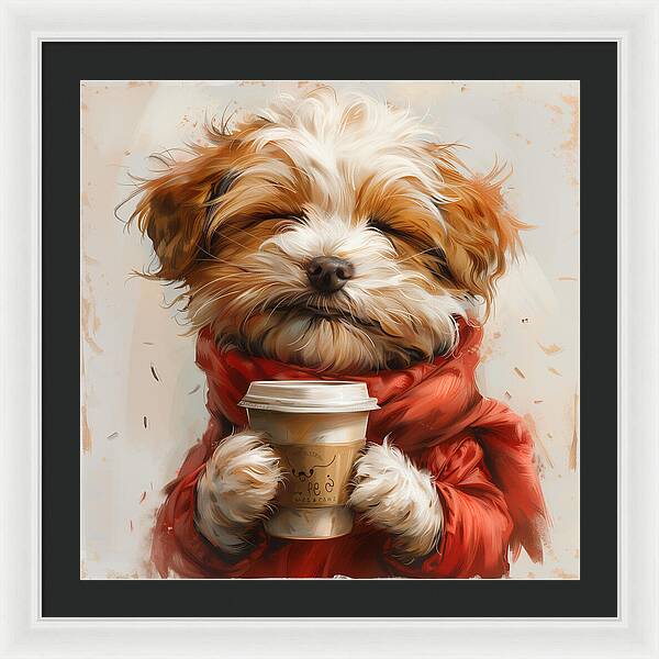 Puppuccino - Framed Print