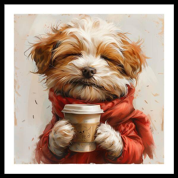 Puppuccino - Framed Print