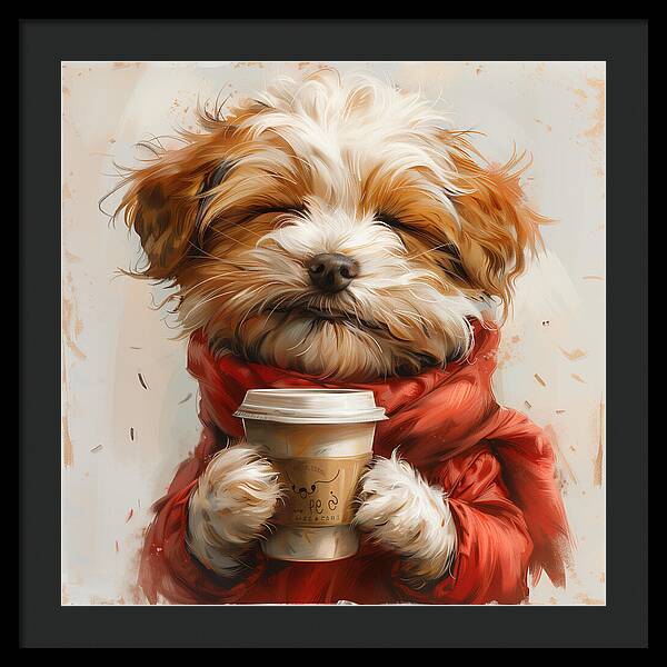 Puppuccino - Framed Print