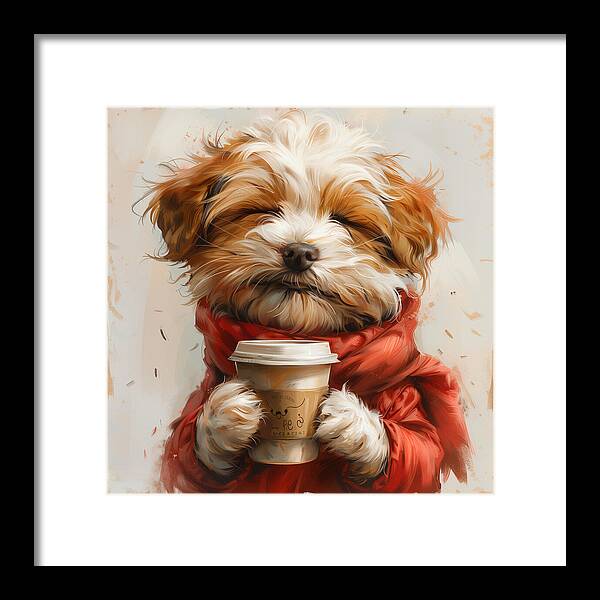 Puppuccino - Framed Print