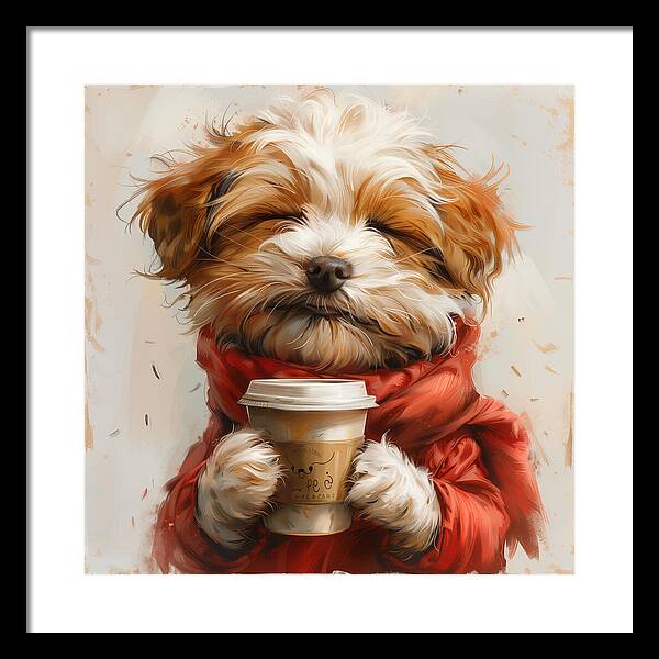 Puppuccino - Framed Print