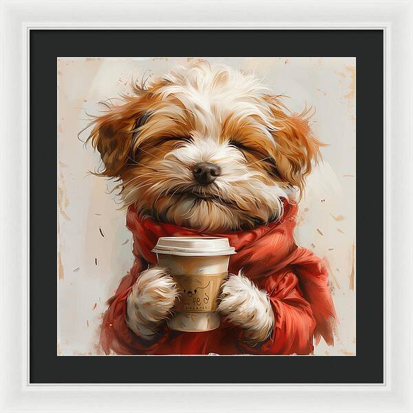 Puppuccino - Framed Print