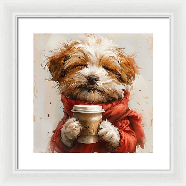 Puppuccino - Framed Print