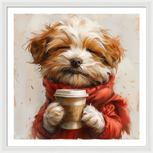 Puppuccino - Framed Print