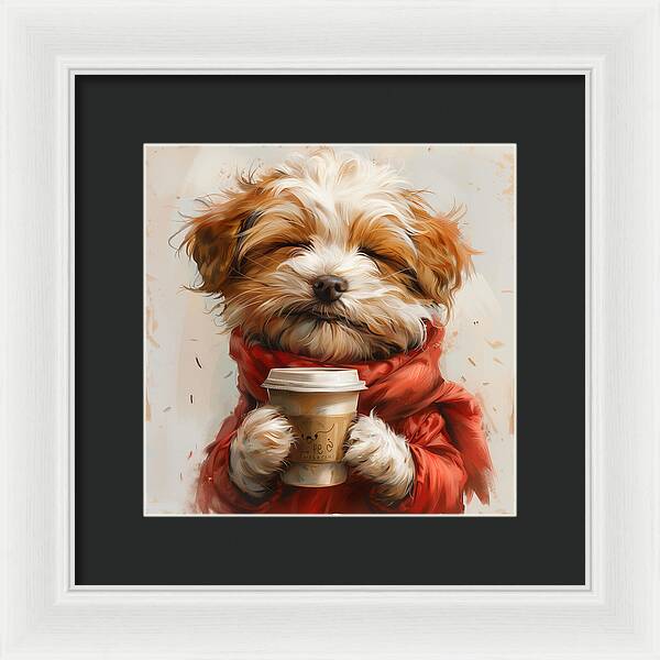 Puppuccino - Framed Print