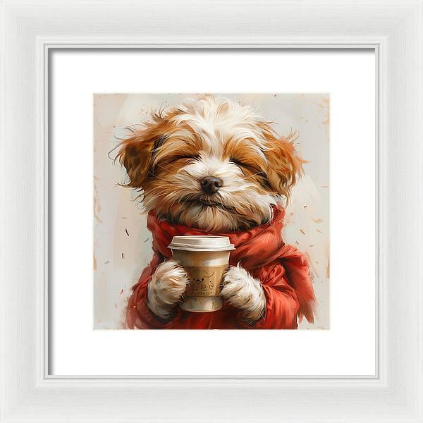 Puppuccino - Framed Print