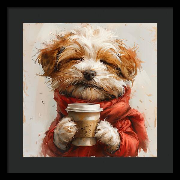 Puppuccino - Framed Print