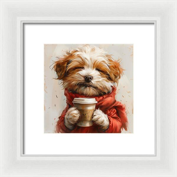Puppuccino - Framed Print