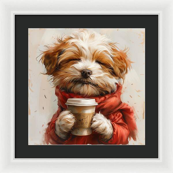 Puppuccino - Framed Print